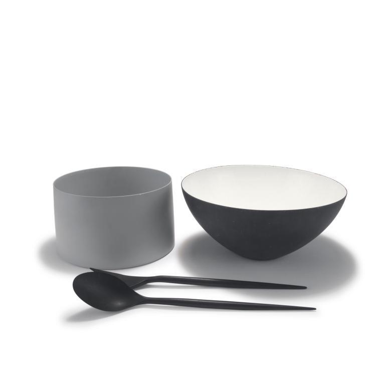 Hauptbild zu Objekt, 'Krenit' salad bowl, fruit bowl, salad servers, c1953, Herbert Krenchel, &Oslash;rskov, Torben, Kopenhagen, 128A 92