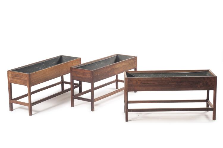 Hauptbild zu Objekt, Drei Pflanzcontainer, um 1960, Aksel Kjersgaard, Odder M&oslash;belfabrik, D&auml;nemark, 128A 148