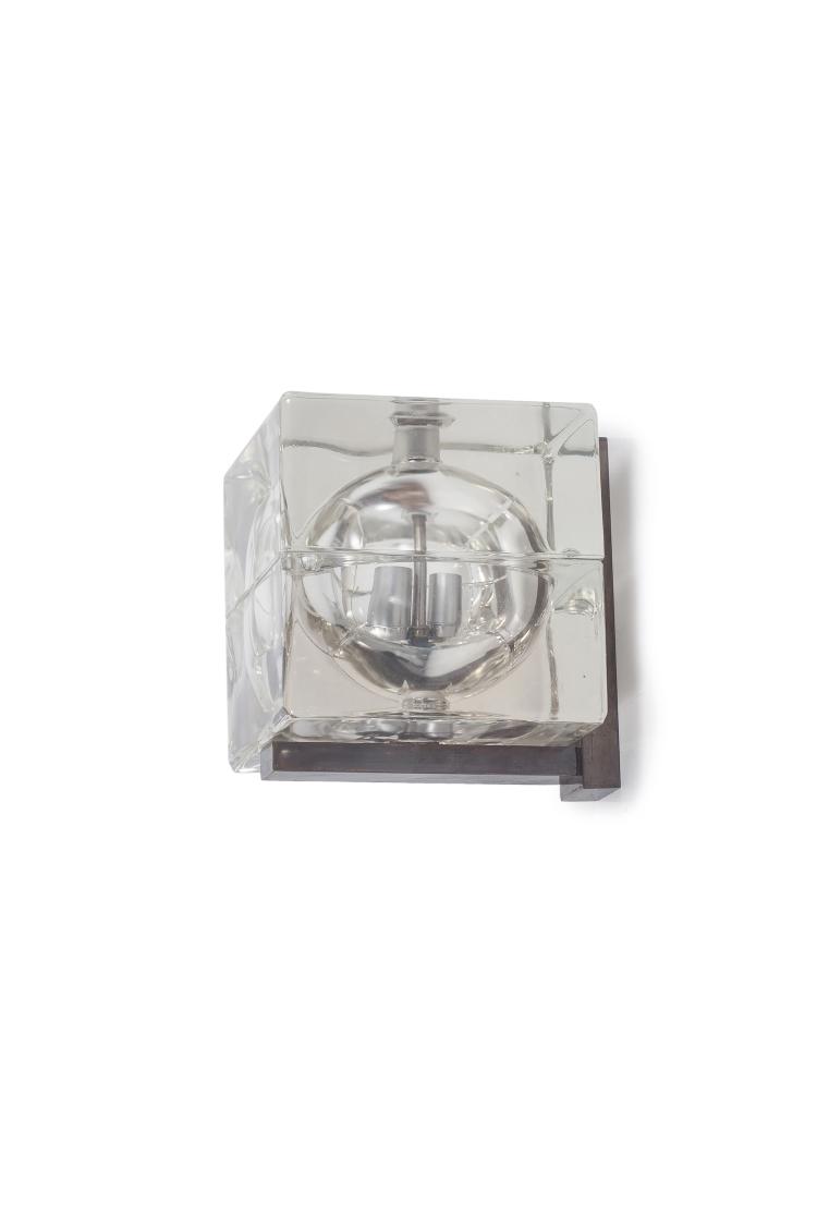 Hauptbild zu Objekt, Wandleuchte 'Cubosfera', 1968, Alessandro Mendini, Fidenza Vetraria, Italien, 128B 472