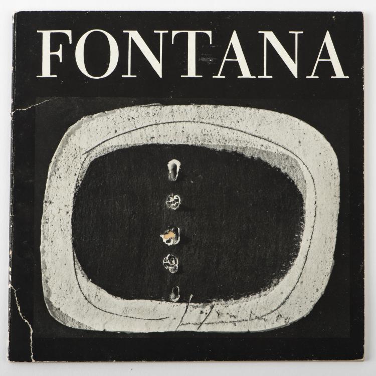 Hauptbild zu Objekt, 'Ceramiche di Fontana', exhibition catalogue, signed, cover designed as a 'Concetto Spaziale', 1962, Lucio Fontana, Galleria Pater Milano, 1962, 136B 61