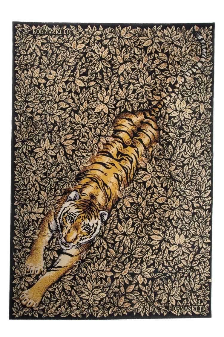 Hauptbild zu Objekt, Teppich 'Tigre', 1990er Jahre, Barnaba Fornasetti, Poortere, Louis de, 128B 385