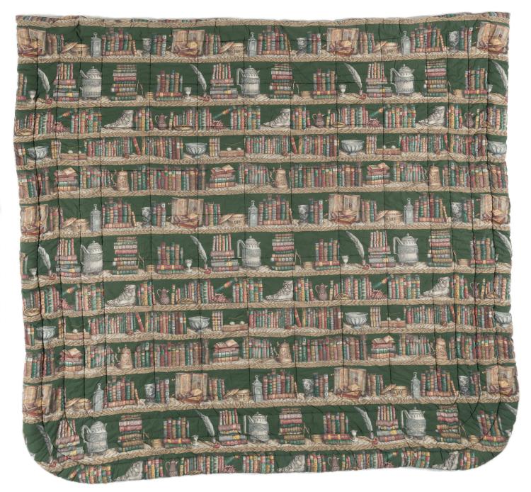 Hauptbild zu Objekt, 'Libreria' duvet, 1990s, Barnaba Fornasetti, Mirabello, Mailand, 128B 375