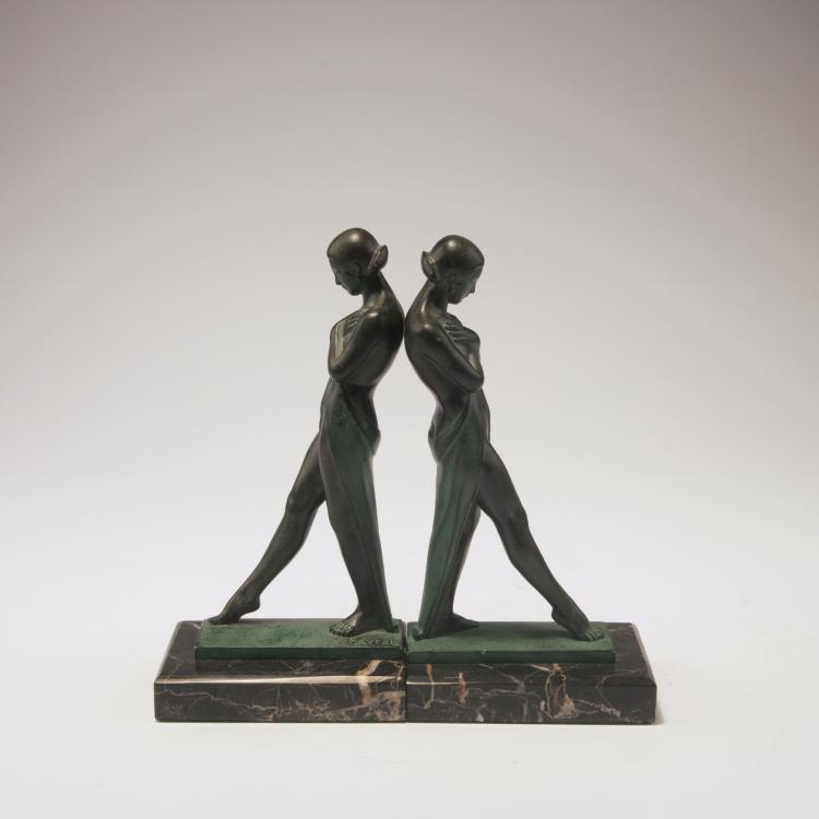 Hauptbild zu Objekt, Pair of bookends, c1925, Pierre Le Faguays, Fayral, Paris, 129 436