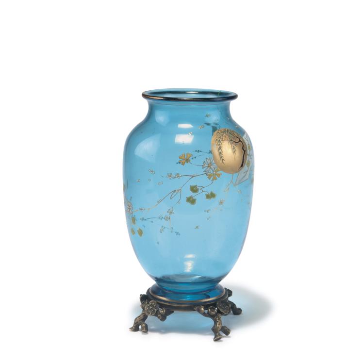 Hauptbild zu Objekt, 'Clair de Lune' vase with bronze base, 1878-84, Baccarat, Cristallerie de, 129 2