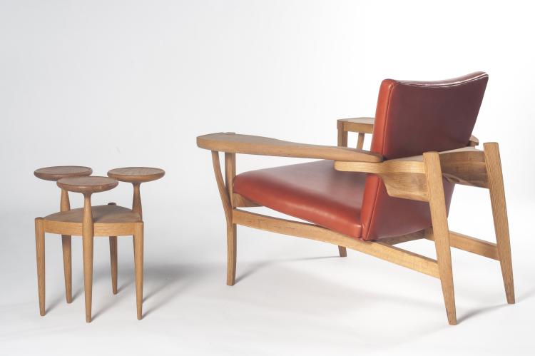 Bild 6 zu Objekt, Lounge chair and end table, c1965, D&auml;nemark, 128A 172
