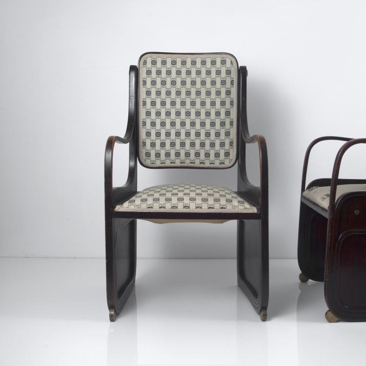 Bild 2 zu Objekt, Two '413' easy chairs, c1901, Koloman Moser, Kohn, J.&J., Wien (zugeschrieben), 130A 13