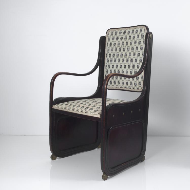 Bild 3 zu Objekt, Two '413' easy chairs, c1901, Koloman Moser, Kohn, J.&J., Wien (zugeschrieben), 130A 13
