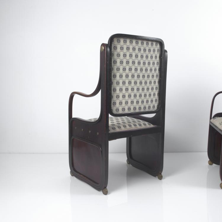 Bild 7 zu Objekt, Two '413' easy chairs, c1901, Koloman Moser, Kohn, J.&J., Wien (zugeschrieben), 130A 13