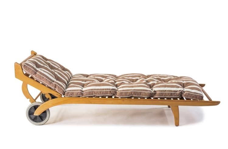 Hauptbild zu Objekt, Klapp-Sonnenliege, um 1955, Triconfort, Frankreich, 128B 323