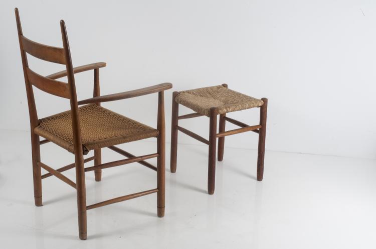 Bild 1 zu Objekt, Two armchairs, one stool, c1920, Josef Frank, Haus & Garten, Wien (zugeschrieben), 128A 5