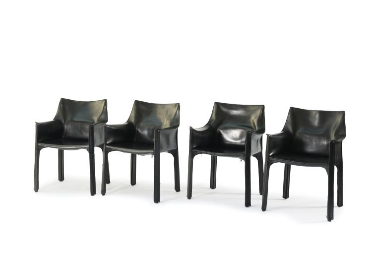 Hauptbild zu Objekt, Four armchairs 'Cab 413', 1979, Mario Bellini, Cassina, Mailand, 128B 578