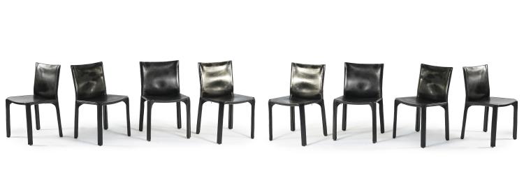 Hauptbild zu Objekt, Eight 'Cab 412' chairs, 1977, Mario Bellini, Cassina, Mailand, 128B 575