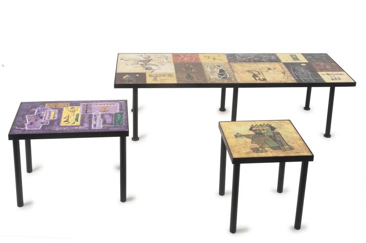 Hauptbild zu Objekt, Dreiteiliger Sofatisch, 1950er Jahre, Rosy Fernandez Diaz, Fernandez Diaz, Rosy, 128B 291