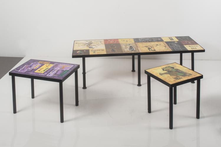 Bild 1 zu Objekt, Dreiteiliger Sofatisch, 1950er Jahre, Rosy Fernandez Diaz, Fernandez Diaz, Rosy, 128B 291