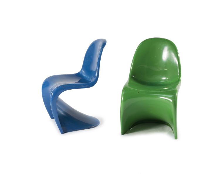 Hauptbild zu Objekt, Two 'Panton' chairs, 1962/67, Verner Panton, Fehlbaum Production, Weil am Rhein; Herman Miller, Zeeland, 128A 164
