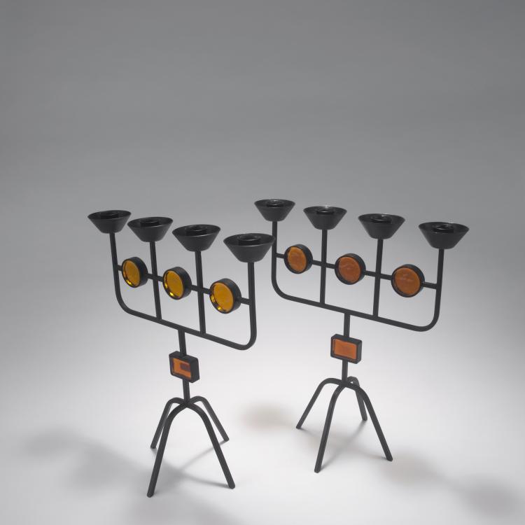 Bild 1 zu Objekt, Two candlesticks, 1950s, Gunnar Ander, Ystad Metall, Ystad, 128A 135