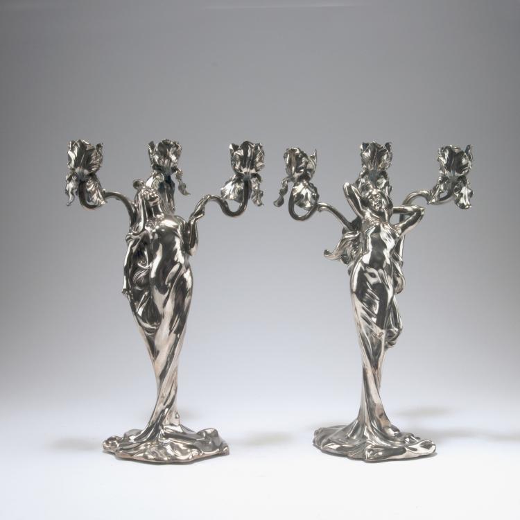 Hauptbild zu Objekt, Two candelabrums, c1900, Bonnefond, C. Paris, 129 434