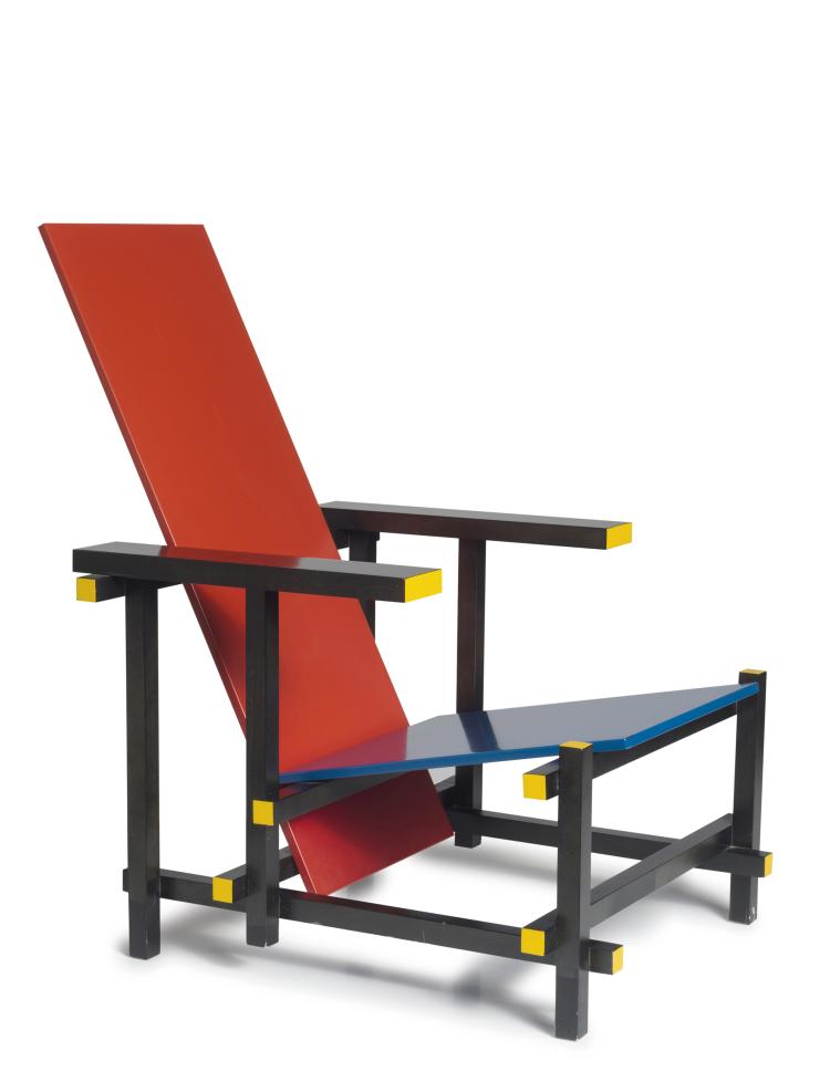 Hauptbild zu Objekt, Armlehnsessel 'Rot-Blau', 1918, Gerrit Rietveld, Cassina, Mailand, 128B 195