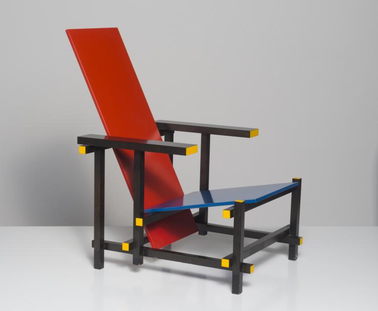 Bild 5 zu Objekt, Armlehnsessel 'Rot-Blau', 1918, Gerrit Rietveld, Cassina, Mailand, 128B 195