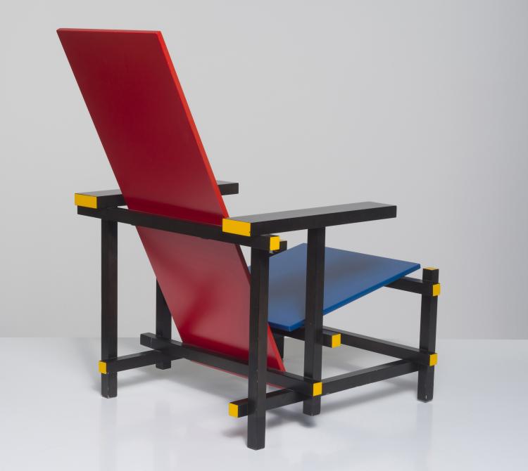 Bild 9 zu Objekt, Armlehnsessel 'Rot-Blau', 1918, Gerrit Rietveld, Cassina, Mailand, 128B 195