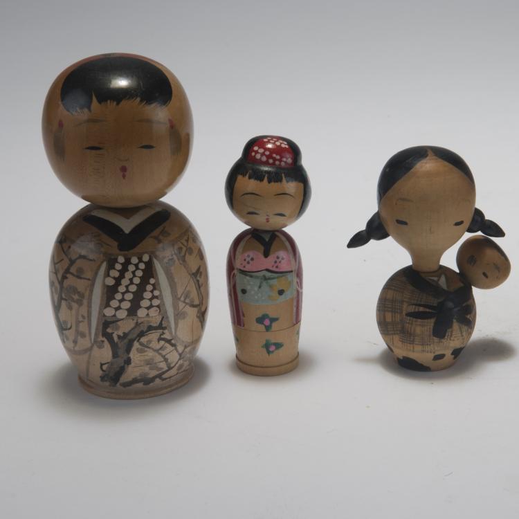 Bild 2 zu Objekt, Acht 'Kokeshi Dolls', 1960er Jahre, Japan, 128B 421