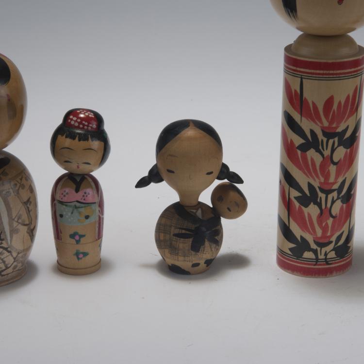Bild 3 zu Objekt, Acht 'Kokeshi Dolls', 1960er Jahre, Japan, 128B 421