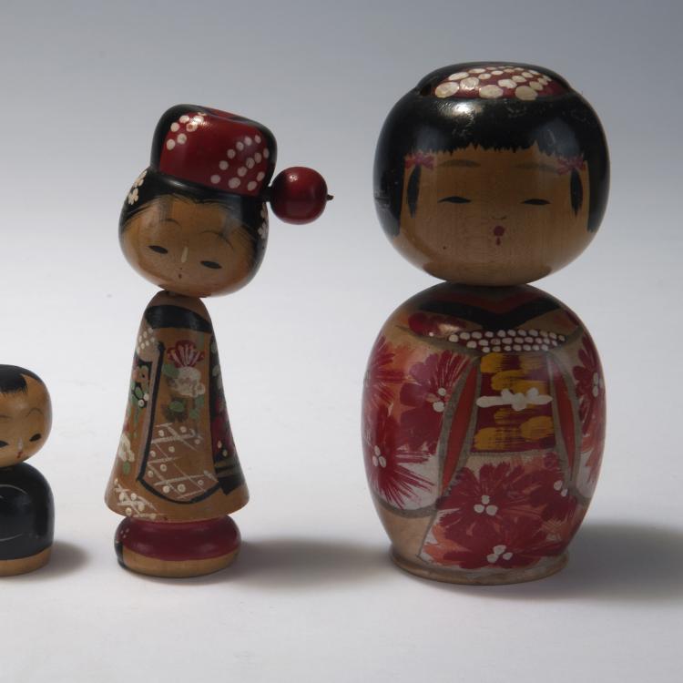 Bild 7 zu Objekt, Acht 'Kokeshi Dolls', 1960er Jahre, Japan, 128B 421