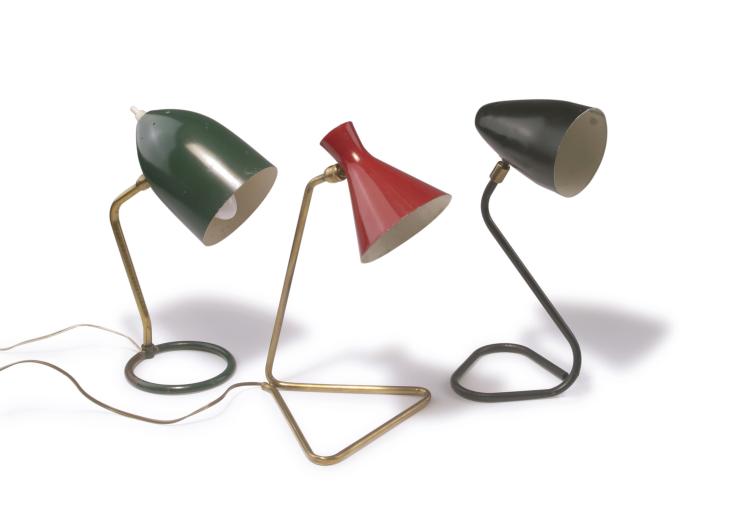 Hauptbild zu Objekt, Drei Tischleuchten, 1950er Jahre, Italien, 128B 280
