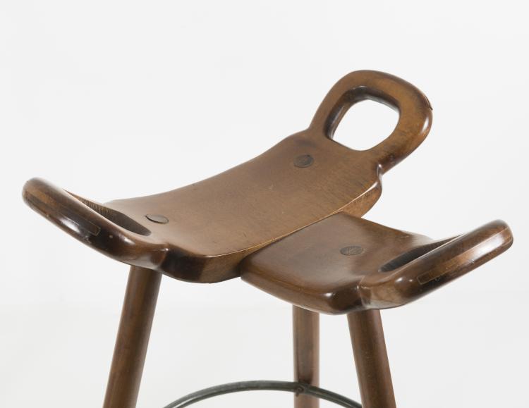 Bild 2 zu Objekt, Vier Barhocker, 1950er Jahre, Skandinavien, 128A 82