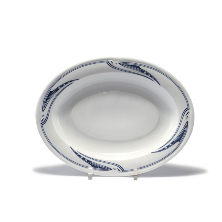 Hauptbild zu Objekt, 'Whiplash' platter, 1903-04, Henry van de Velde, Meissen, KPM, 130A 25