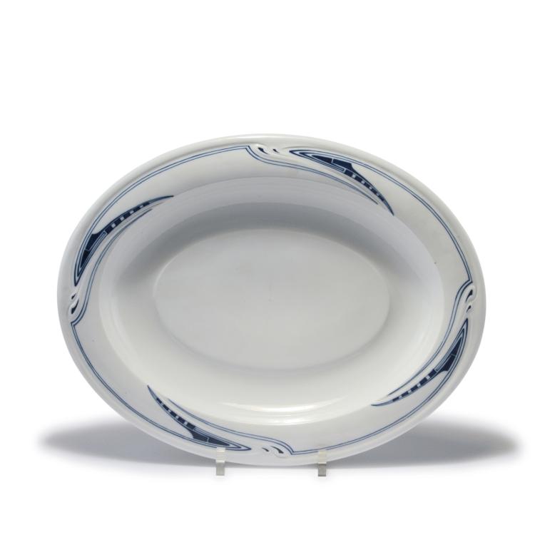 Hauptbild zu Objekt, Gro&szlig;e Vorlegeplatte 'Peitschenhieb', 1903-04, Henry van de Velde, Meissen, KPM, 130A 26