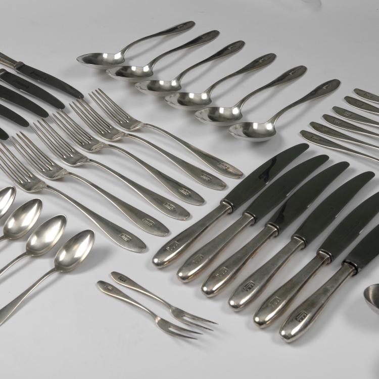 Bild 1 zu Objekt, 'Carl Weishaupt M&uuml;nchen' flatware, 1911/12, Richard Riemerschmid, Bruckmann & S&ouml;hne, Heilbronn; Weishaupt, Carl, M&uuml;nchen, 130A 53