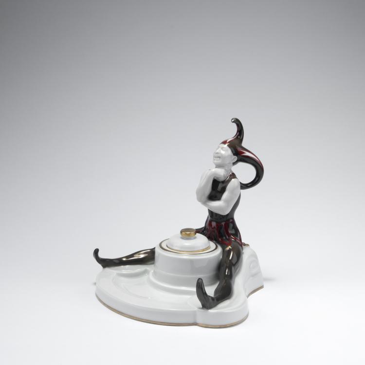 Bild 1 zu Objekt, 'Harlequin with inkwell', 1921, Ferdinand Liebermann, Rosenthal, Selb, 129 604