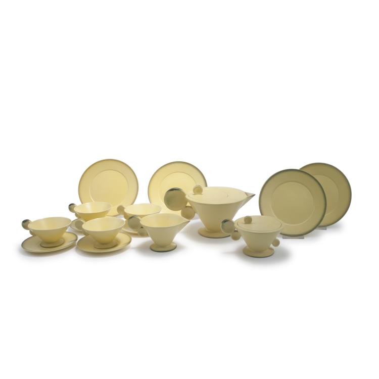 Hauptbild zu Objekt, Tea set, c1930, Margarete Heymann-Loebenstein, Hael-Werkst&auml;tten, Marwitz, 131B 315