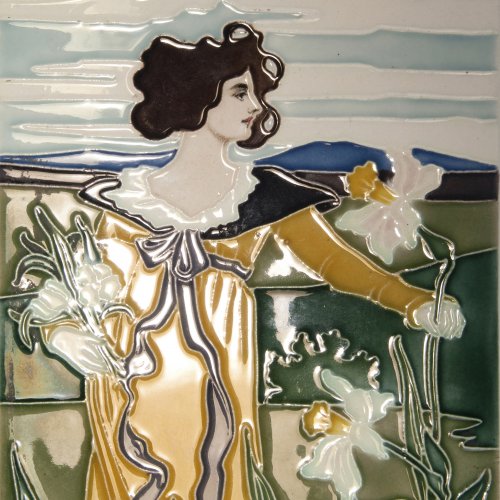 Decorative tile, c1900