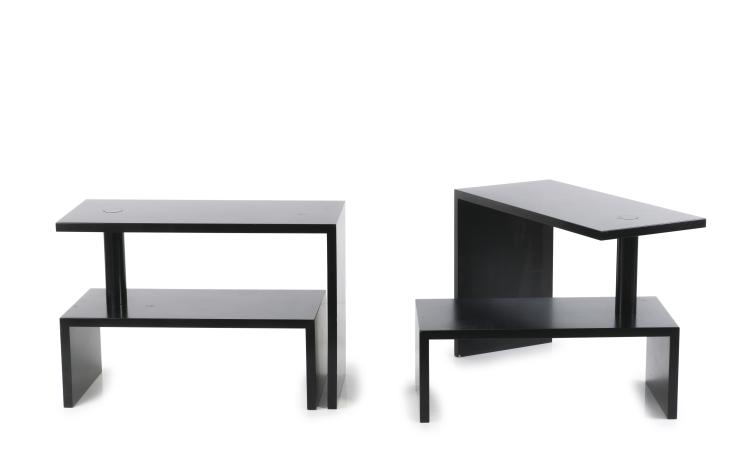 Hauptbild zu Objekt, Two 'Basello' side tables, 1987, Achille Castiglioni, Zanotta, Nova Milanese, 128B 595