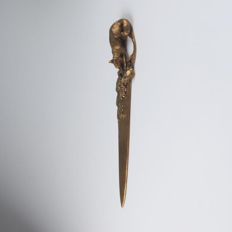 Hauptbild zu Objekt, 'Fox' letter opener, c1900, Marionnet, Albert, Paris, 129 508