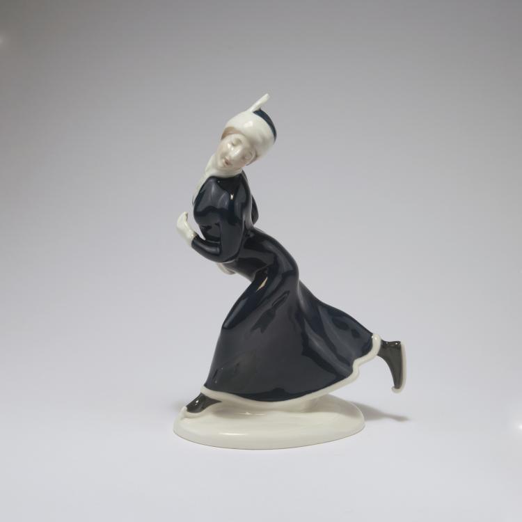 Hauptbild zu Objekt, Ice skater, 1911, Hermann Hubatsch, Berlin, KPM, 129 575