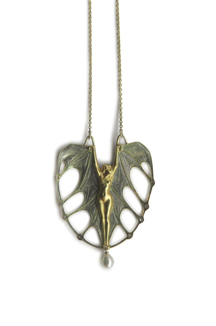 Hauptbild zu Objekt, 'Femme chauve souris' pendant, 1898-1900, Lalique, Ren&eacute;, Paris, 129 388