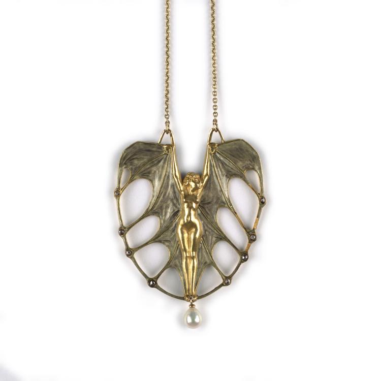 Bild 4 zu Objekt, 'Femme chauve souris' pendant, 1898-1900, Lalique, Ren&eacute;, Paris, 129 388