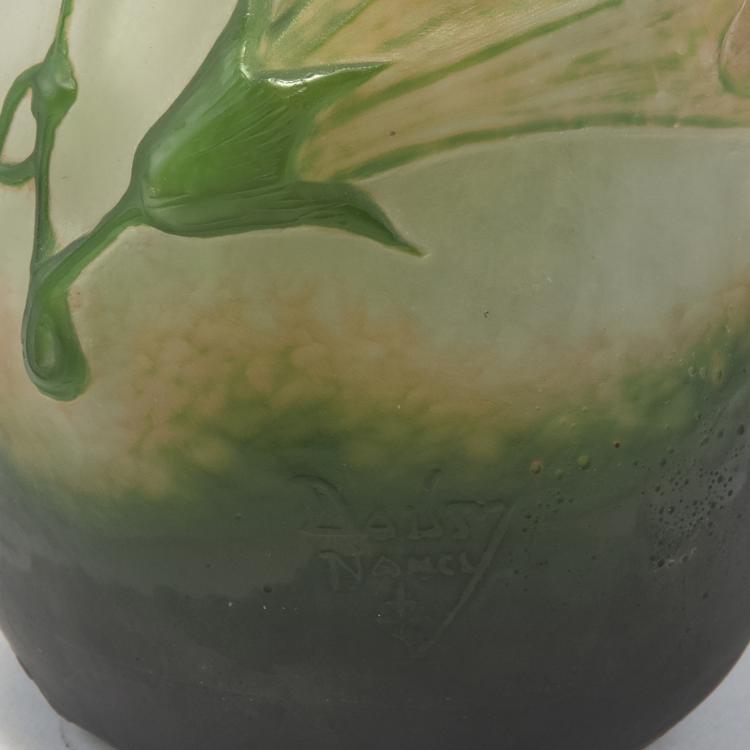 Bild 2 zu Objekt, 'Coloquinte en fleurs' Souffl&eacute; vase, 1906, Daum Fr&egrave;res, Nancy, 129 55