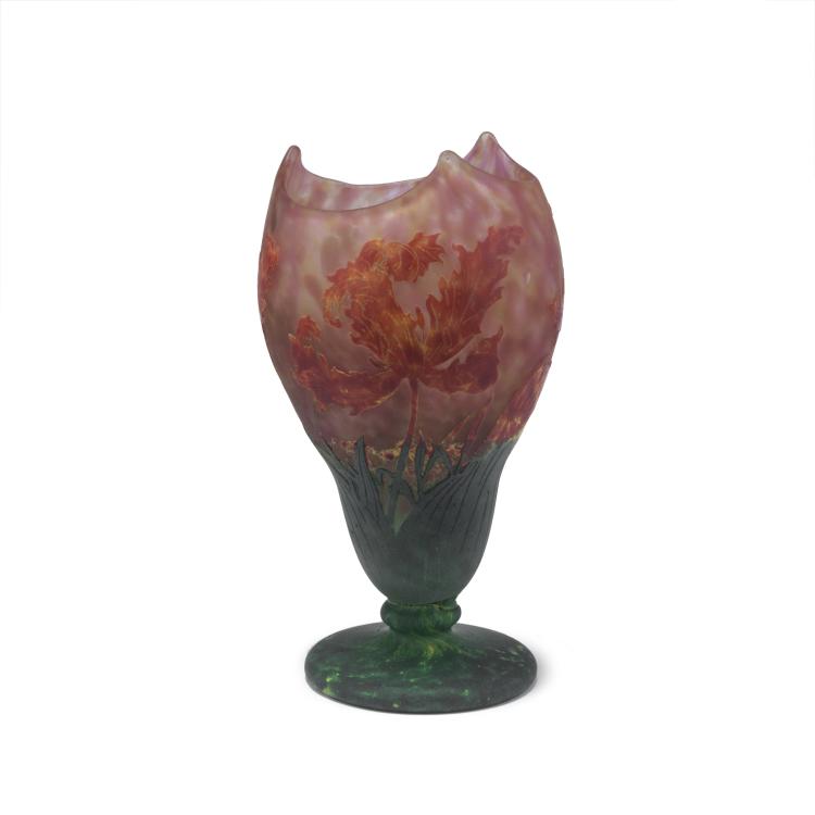 Hauptbild zu Objekt, 'Tulipes perroquet' vase, 1914-22 , Henri Berg&eacute;, Daum Fr&egrave;res, Nancy, 129 108