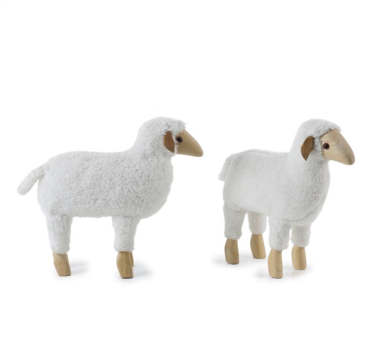 Hauptbild zu Objekt, Zwei 'Schafe', um 1970, Frankreich (zugeschrieben), 131B 552