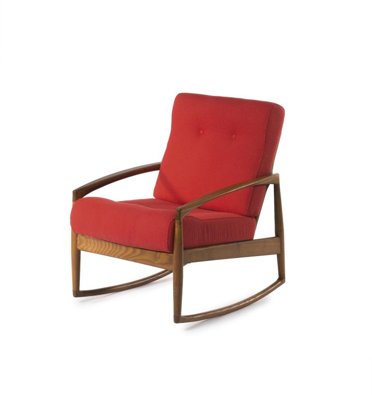 Hauptbild zu Objekt, 'Paperknife' rocking chair, 1955, Kai Kristiansen, Olesen, Magnus, D&auml;nemark, 131B 386
