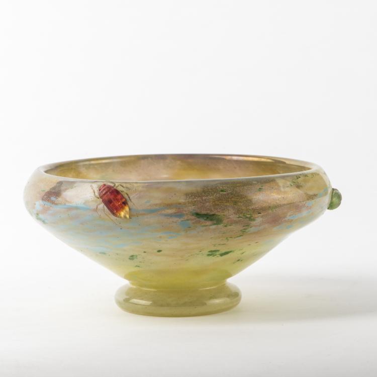 Bild 2 zu Objekt, 'Insectes et cabochon' bowl, c1910, Daum Fr&eacute;res, Nancy, 136C 63