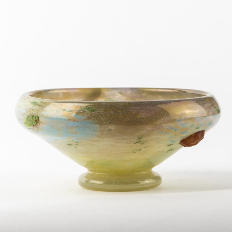 Bild 3 zu Objekt, 'Insectes et cabochon' bowl, c1910, Daum Fr&eacute;res, Nancy, 136C 63