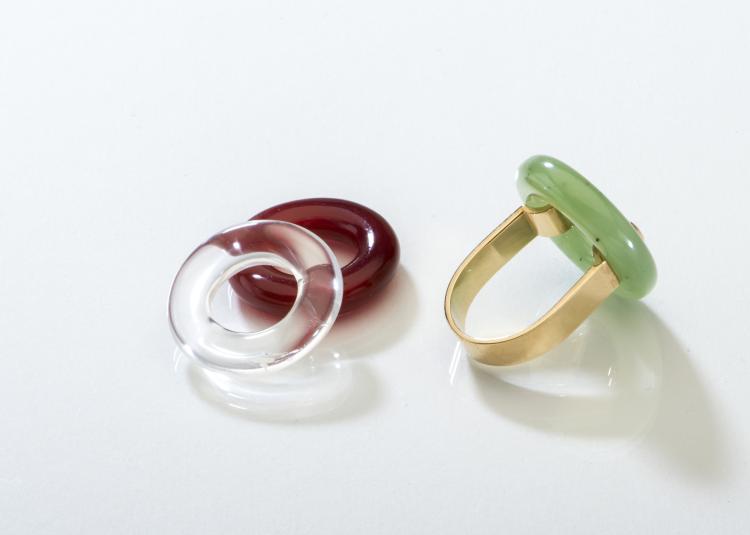 Bild 2 zu Objekt, Ring mit drei austauschbaren Eins&auml;tzen, um 1960, Friedrich Becker, 136C 6