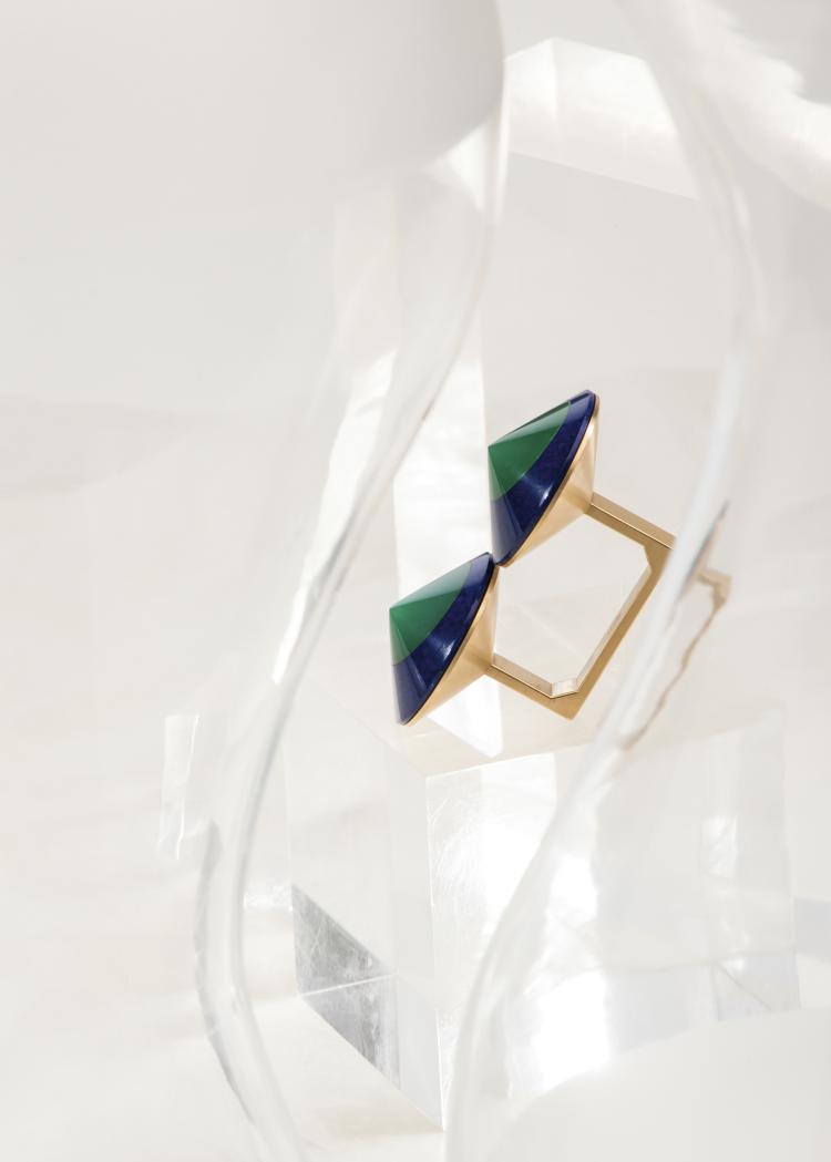 Hauptbild zu Objekt, Kinetic didactyl ring, 1996, Friedrich Becker, 136C 54