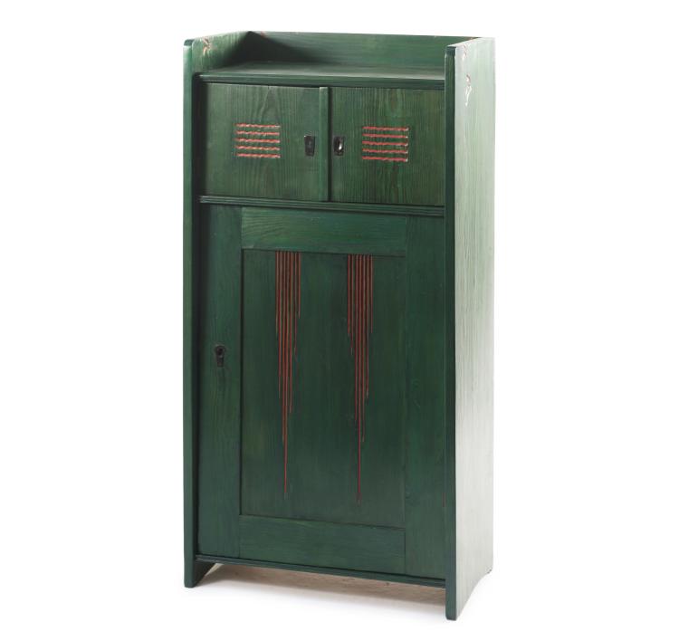 Hauptbild zu Objekt, Cabinet for the sanatorium at Wyk/F&ouml;hr, 1899, August Endell, Dresdner Werkst&auml;tten f&uuml;r Handwerkskunst, Hellerau, 130A 47