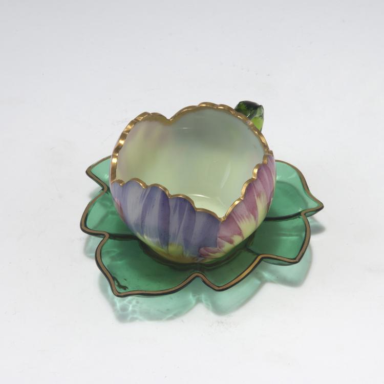 Bild 1 zu Objekt, Mocha cup and saucer, pres. 1920s, Bayerischer Wald, 129 360